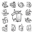 set of food and goods icons