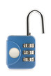 Foto: Close-up combination padlock isolated on white background Close-up combination padlock isolated on white background