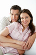 Happy young romantic couple together