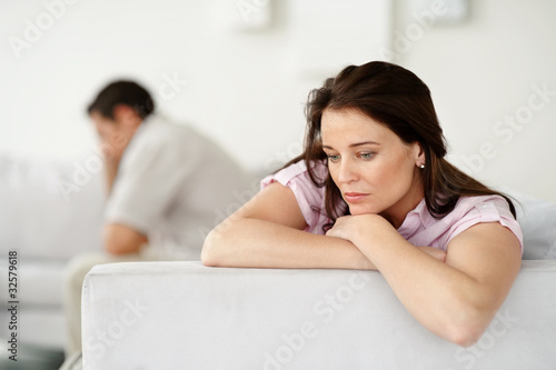 Photo: Young man and woman having relationship problems Young man and woman having relationship problems