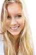 Closeup of a beautiful woman smiling