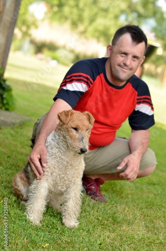 Photo: down syndrome avec chien down syndrome avec chien