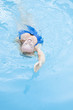 Woman swimming in water