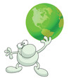 Concept of humanity holding the planets future in its hand Concept of humanity holding the planets future in its hand