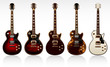 Five electric guitars