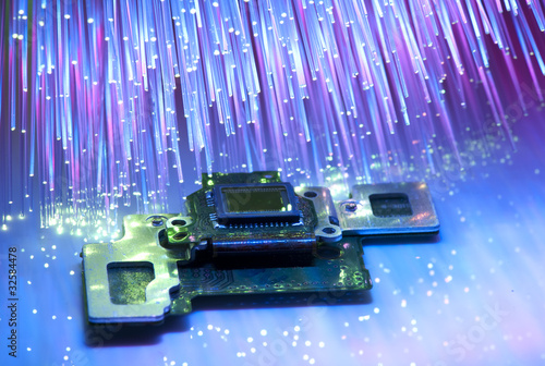 Photo: CCD sensor on a card of digital camera CCD sensor on a card of digital camera