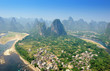 Beautiful Karst mountain landscape in Yangshuo Guilin, China .