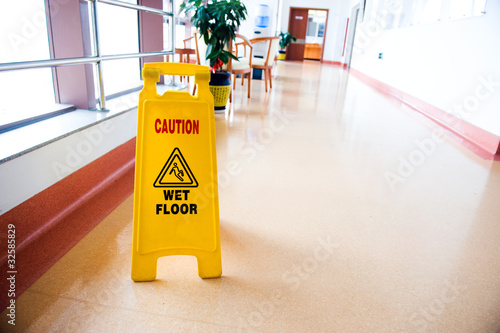 Photo: caution wet floor caution wet floor