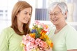 Affectionate greeting at Mother's day
