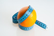 Orange Fruit with measurement