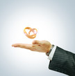 Two wedding ring on a businessman's hand