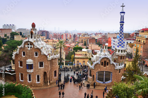 Photo: Park Guell in Barcelona, Spain Park Guell in Barcelona, Spain