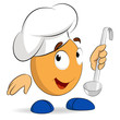 Cartoon abstract cute character cook chef