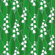 Lily of the valley vector illustration seamless background