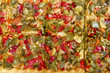 Mediterranean vegetables pizza tomato pepper Mediterranean vegetables pizza tomato pepper