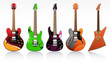 Five beautiful electric guitars