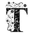 Verzierter Buchstabe T