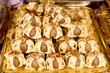 arab sweet pastries cakes stacked bakery arab sweet pastries cakes stacked bakery