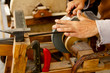Photographie : grinder traditional wheel hand tools sharpening knife