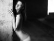 woman  wrapped with white towel