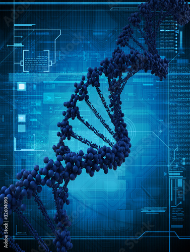 Illustration: Digital illustration of a dna Digital illustration of a dna