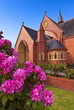 Fairytale church, with rhododendrons