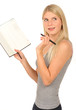 cute girl with a diary