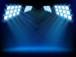 Spotlights from a stage Spotlights from a stage