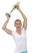 Foto: Sportlerin mit Pokal Sportlerin mit Pokal