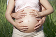 Foto: Pregnancy - couple with hands on belly Pregnancy - couple with hands on belly