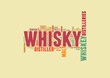 whisky word collage isolated