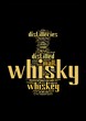whisky word collage isolated on black background