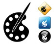 Color palette pictogram and signs