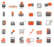 web button collection Red