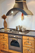 Interior contemporary kitchen in wood