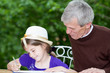 ����: Grandfather spending time with little girl outside � Smailhodzic #32618088