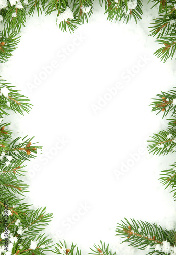 Photo: Christmas framework with snow Christmas framework with snow