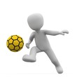 Illustration: Fussball schiessen schwarz-gelb Fussball schiessen schwarz-gelb