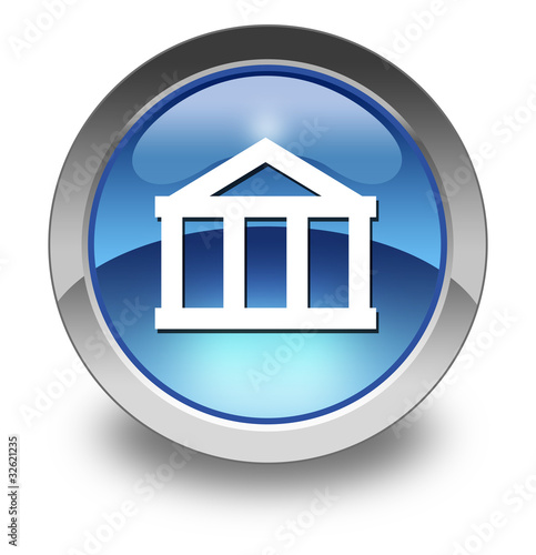 Illustration: Glossy Pictogram "Bank" Glossy Pictogram "Bank"