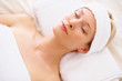 Attractive young woman having the beauty treatment