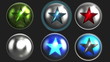 Stylish favorites buttons with loop and alpha