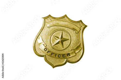 Photo: police golden badge police golden badge