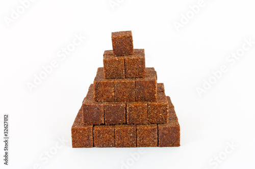Photo: Pyramid made of sugar cubes Pyramid made of sugar cubes