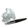 Füller und Papierkneuel