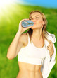 Healthy woman drinks water Healthy woman drinks water