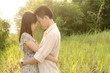 romantic asian couple