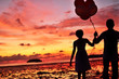 asian couple silhoutte
