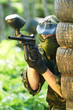 Photographie : paintball player under cover