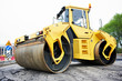 compactor roller at asphalting work