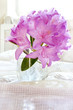 one pink rhododendron flower one pink rhododendron flower